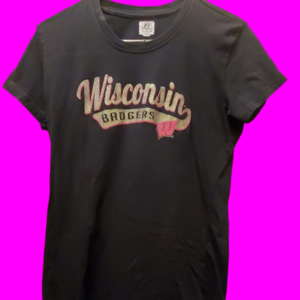 Womens Wisconsin Badgers bling short sleeve top size xlarge
